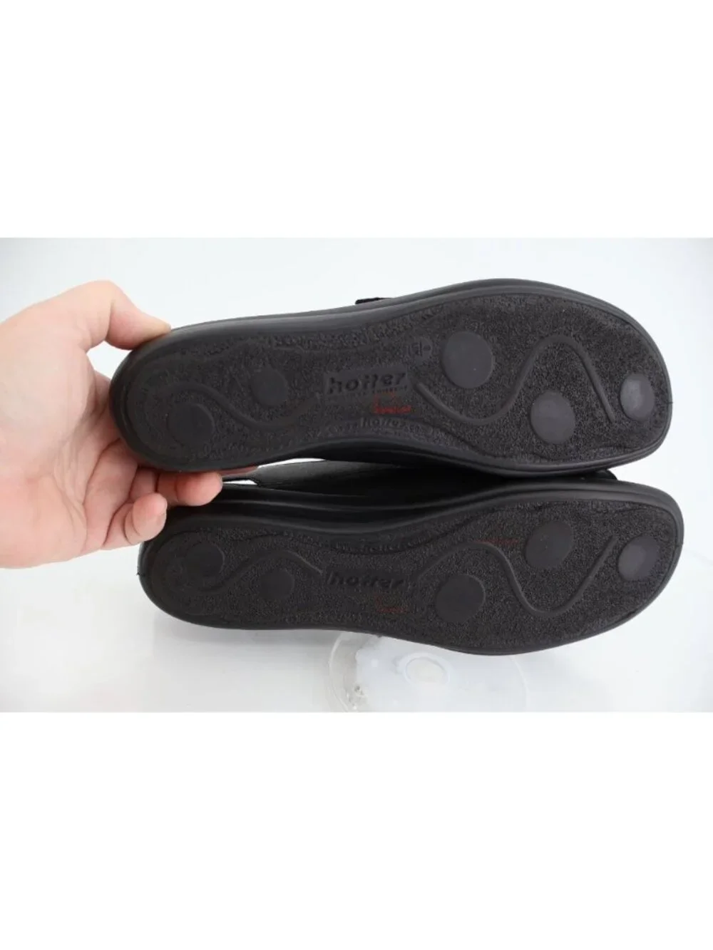 Hotter England Women's Florence Sandal Size 10 Black Leather Adjustable Strap